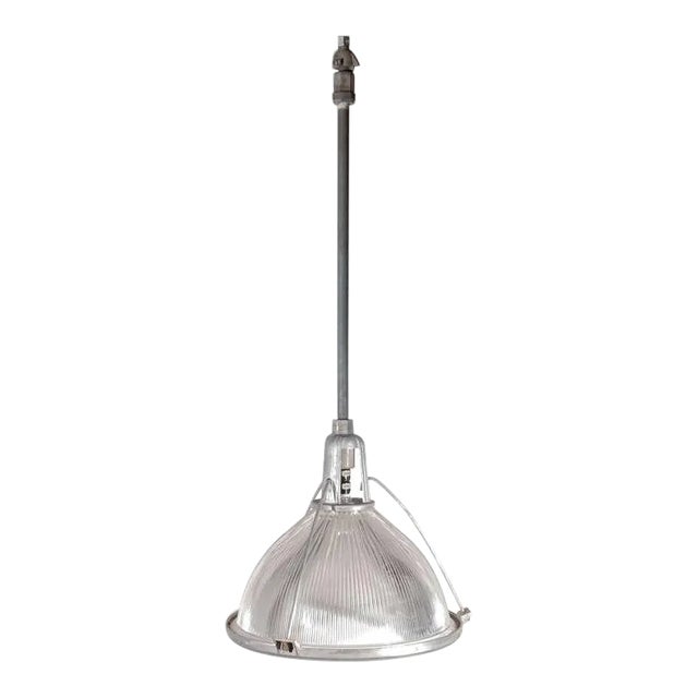 Industrial Holophane Pendant Light Fixture For Sale