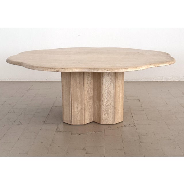 1970s Hand-Crafted Travertine Coffee Table, Italy, 1970s For Sale - Image 5 of 18