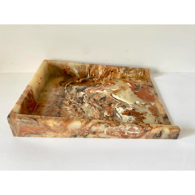 Beige Vintage Faux Ultra Stone Letter Tray by Sunlight Industries For Sale - Image 8 of 8