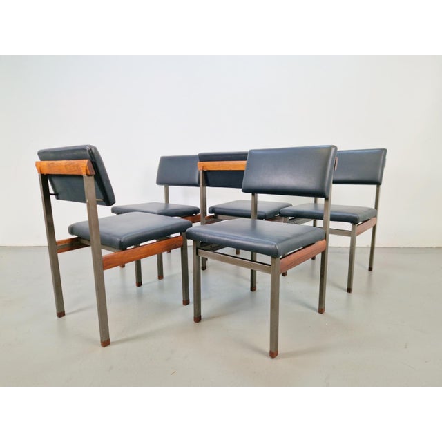 Pali Dining Chairs and Table by Louis van Teeffelen for Wébé, 1960s, Set of 6 For Sale - Image 11 of 18