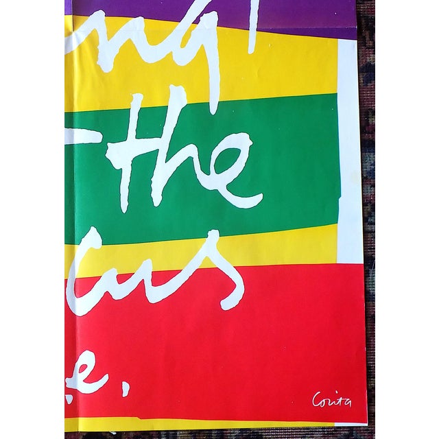 Large Vintage.20th Century Sister Mary Corita Kent Signed Abstract Lithograph -"Damn Everything but the Circus" For Sale In Cincinnati - Image 6 of 9