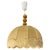Brown French Wool on Metallic Frame Chandelier Ceiling Pendant, 1970s For Sale - Image 8 of 8