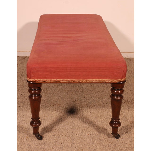 Tan 19th Century Mahogany Bench, England For Sale - Image 8 of 13