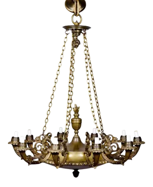 Empire Style Bronze Chandelier