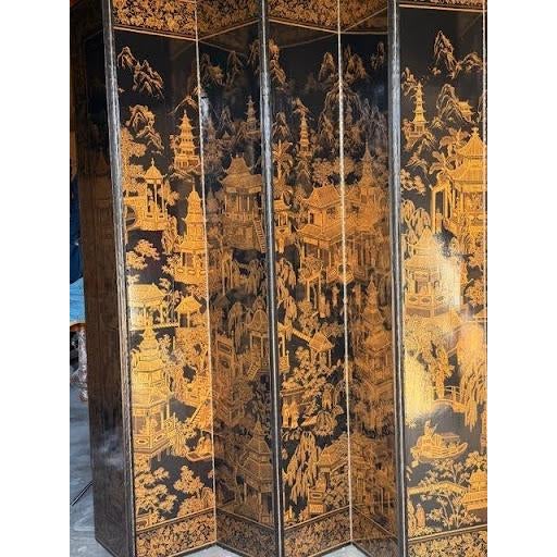 Chinoiseries Lacquer 10 Screen Panel in great conditions