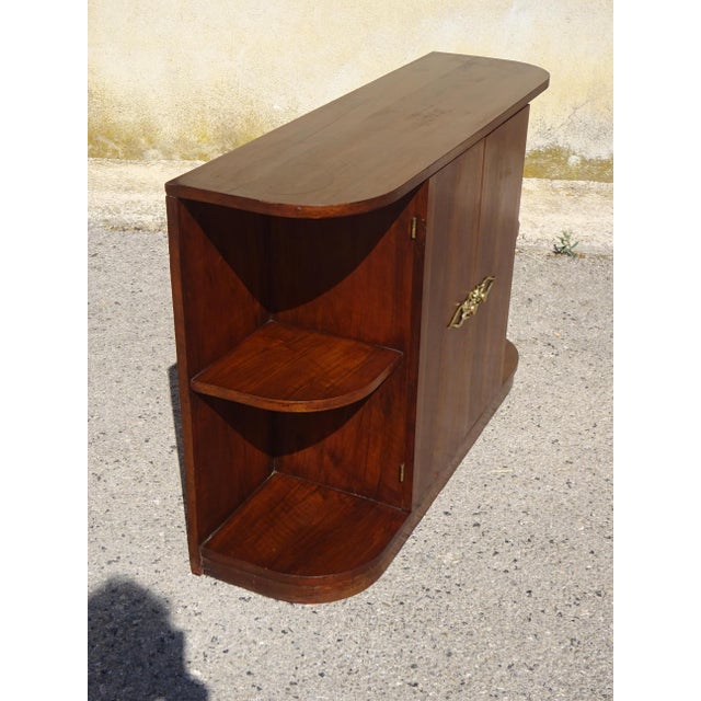 Small Art Deco Walnut Bookcase, 1940s For Sale - Image 17 of 18