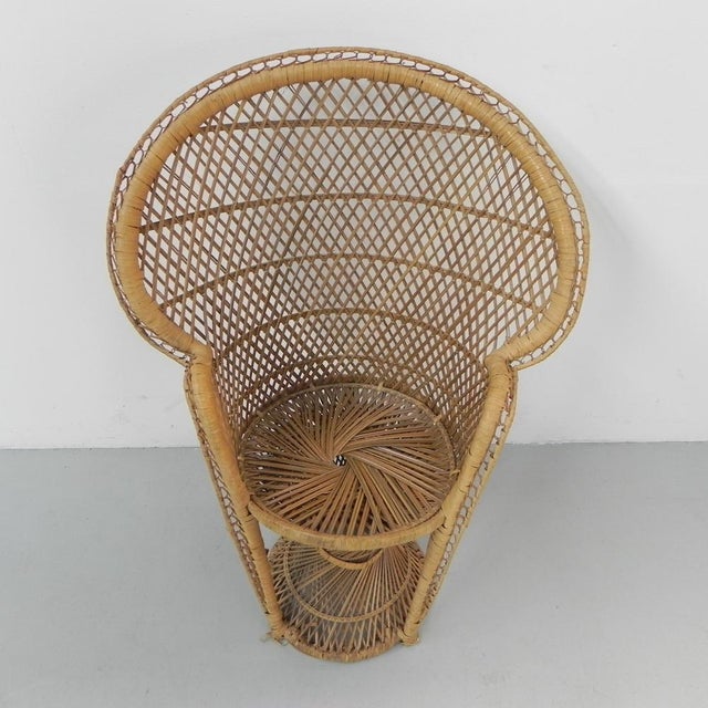 Small Vintage Rattan & Bamboo Emmanuelle Chair, 1970s For Sale - Image 15 of 18