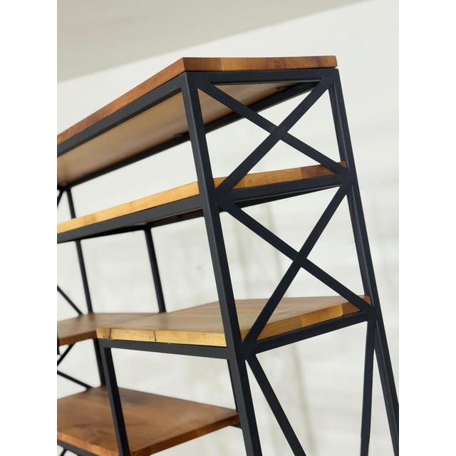Brown Mid-Century Modern Bookcase in Wood For Sale - Image 8 of 12