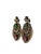 Vintage Natural Ruby, Emerald and Diamond Earrings- 925 Sterling Silver For Sale - Image 9 of 10