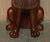 Set of Vintage Hand Carved Male Lion Stools with Ornate Decoration For Sale - Image 5 of 18
