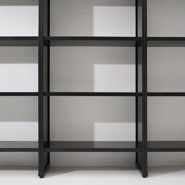 Black Metal Bookcase, 1970s For Sale - Image 9 of 16