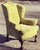 Textile Antique Library Armchair with Fine Carved Mahogany Legs For Sale - Image 7 of 8