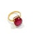 Bochic "Orient" Vintage Oval Shape Ruby Ring - 18K Gold & Silver For Sale In New York - Image 6 of 18