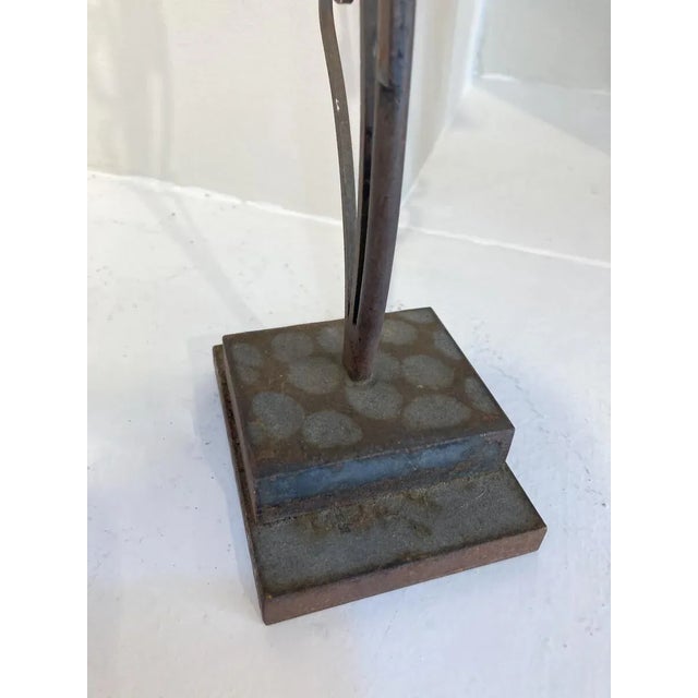 Mid-Century Modern Mid-Century Bronze Flower Sculpture by Michel Zadounaïsky, France, 1989 For Sale - Image 3 of 6
