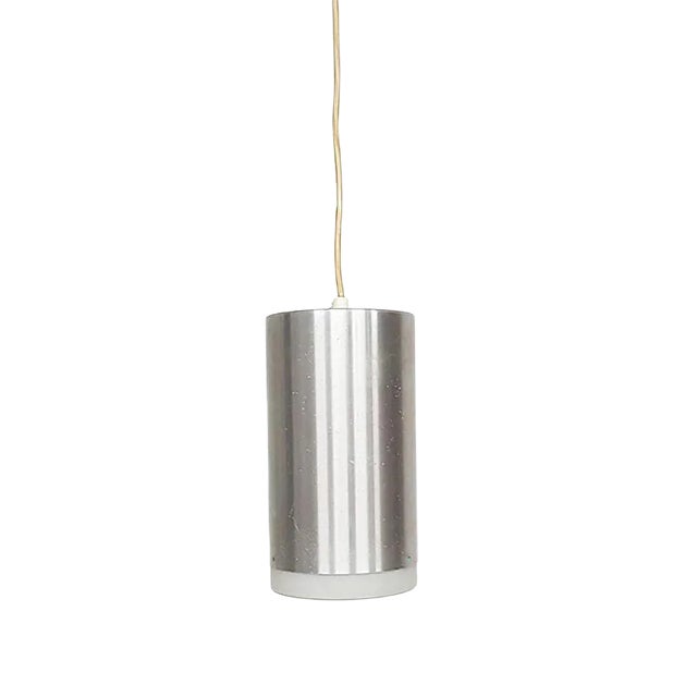 Aluminum and Opaline Glass Pendant Lamp from Raak, 1960s For Sale