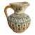 Early 20th Century Spanish Hand Painted Blue and Yellow Pottery Pitcher Jug For Sale