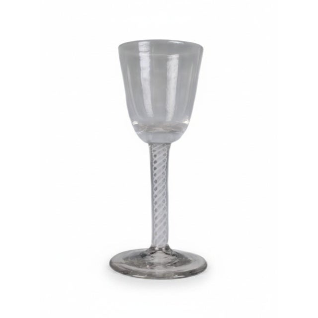 18th Century Georgian Opaque Twist Wine Glass with Double-Series Stem, 1770 For Sale - Image 11 of 11