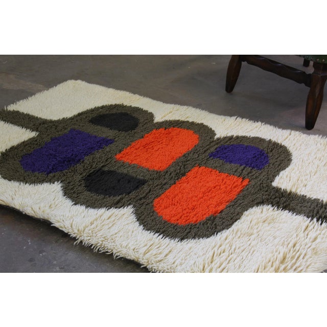 Brasilia Rya Rug by Ib Antoni for Egetaepper, 1974 For Sale - Image 4 of 15