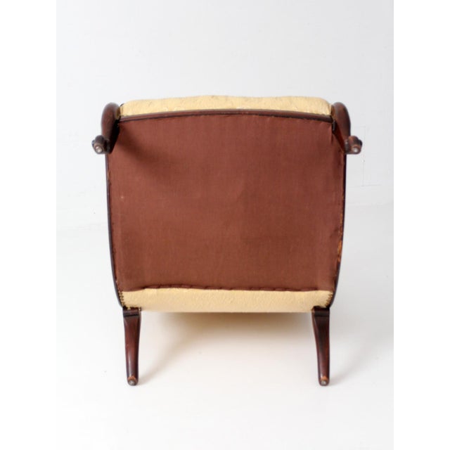 Vintage French Provincial Upholstered Lounge Chair For Sale - Image 16 of 18