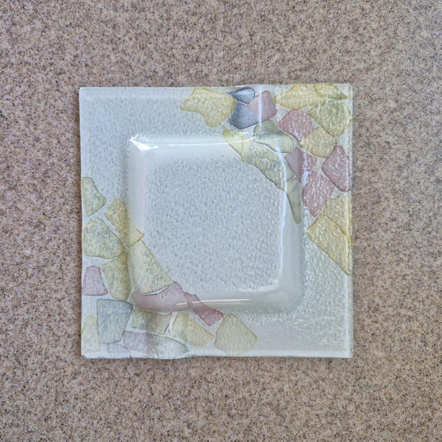 Mid-Century Modern Mid-Mod Fused Art Glass Trinket Dish For Sale - Image 3 of 18