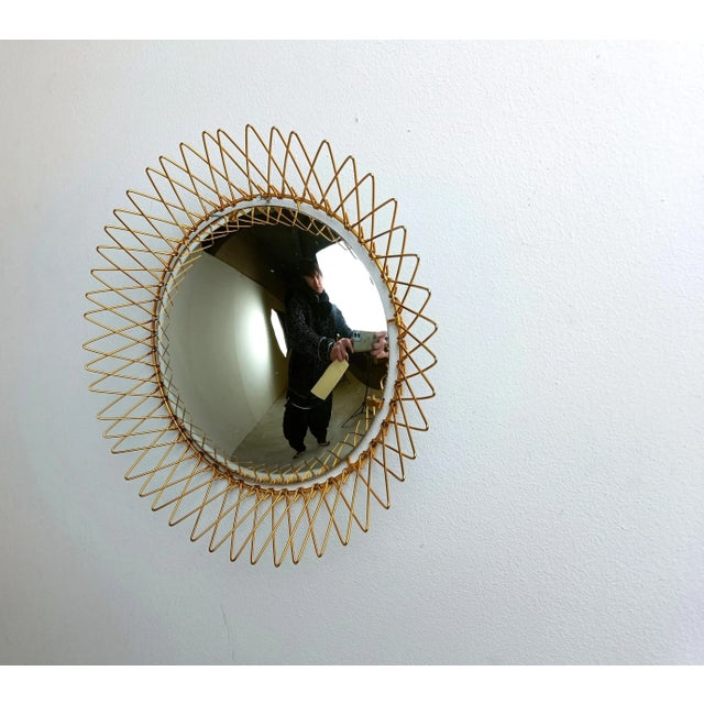 Vintage Bohemian Gilt Sunburst Mirror, 1960s For Sale - Image 4 of 11