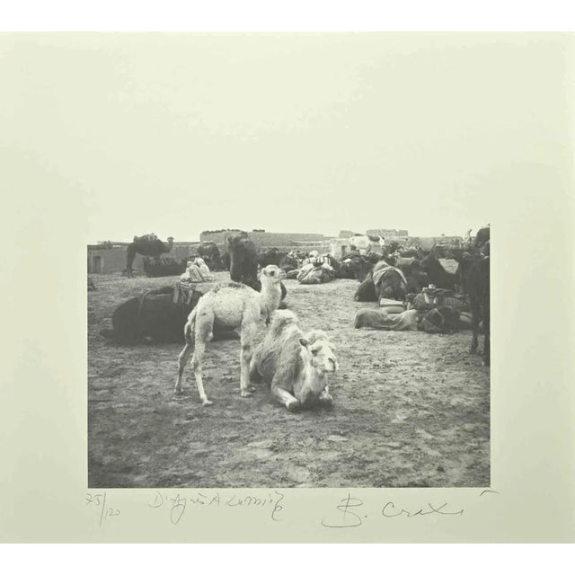 Tunis is al photolithograph realized in 1996 by the italian politician bettino craxi. Hand-signed in on the lower right...