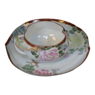 Late 19th Century Teacup Kyoto, Satsuma, Kutani Antique Hand Painted Japanese For Sale