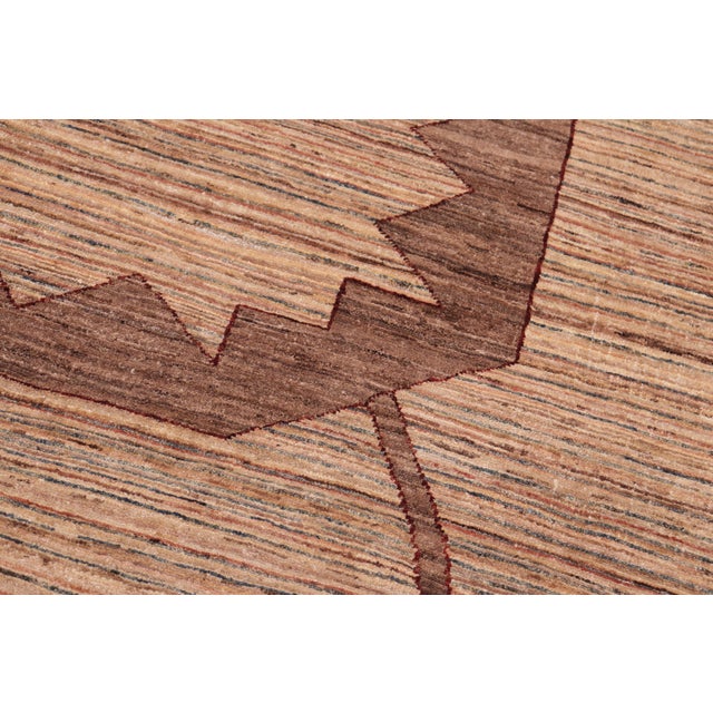 Bohemian Gabbeh Beige/Brown Wool Rug - 8'3'' X 11'1'' For Sale - Image 4 of 10