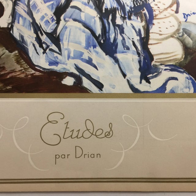 1936 Vintage Adrian Drian Fashion Illustration For Sale - Image 4 of 9