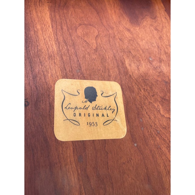 Chestnut 1953 Stickley Cherry Drop-Leaf Table For Sale - Image 8 of 13