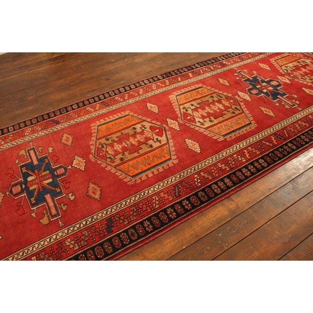 Red Middle Eastern Hand-Knotted Rug For Sale - Image 8 of 11