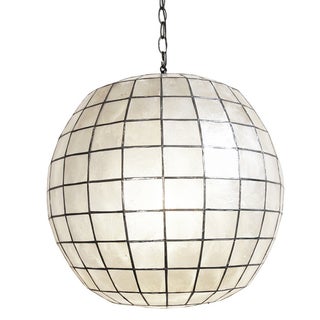 Capiz Shell Globe Lantern For Sale