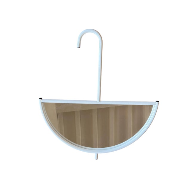 Postmodern umbrella shaped wall mirror L'isola che non c'è, Italy 1980s mirror, metal H 71 cm - 63 × 3 cm Conditions:...