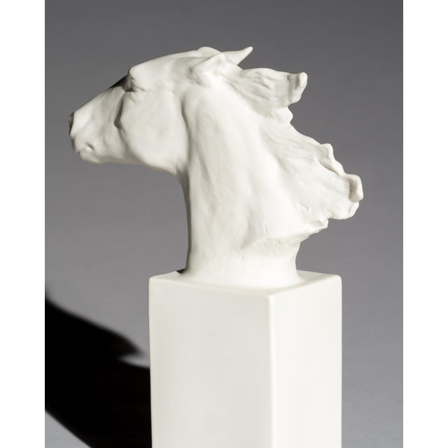 Ivory Porcelain Model 1609 Hannibal Equestrian Horse Head Sculpture by Albert Hinnrich Hussmann for Rosenthal, 1920s-1940s For Sale - Image 8 of 11