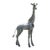 Vintage Boho Monumental Patinated Bronze Giraffe Sculpture For Sale