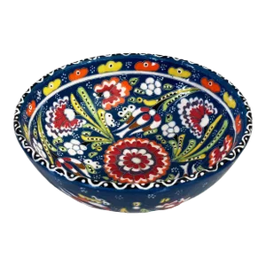 Handpainted Turkish Mezze Serving Bowl 6.25" Diameter