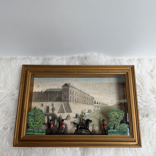 Vintage British Royal Guard and Palace Diorama Shadow Box For Sale - Image 10 of 12