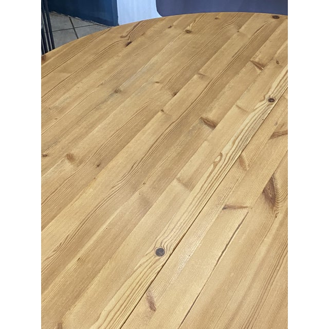 1970s Vintage Extendable Round Table in Pine, 1970, Set of 2 For Sale - Image 5 of 18