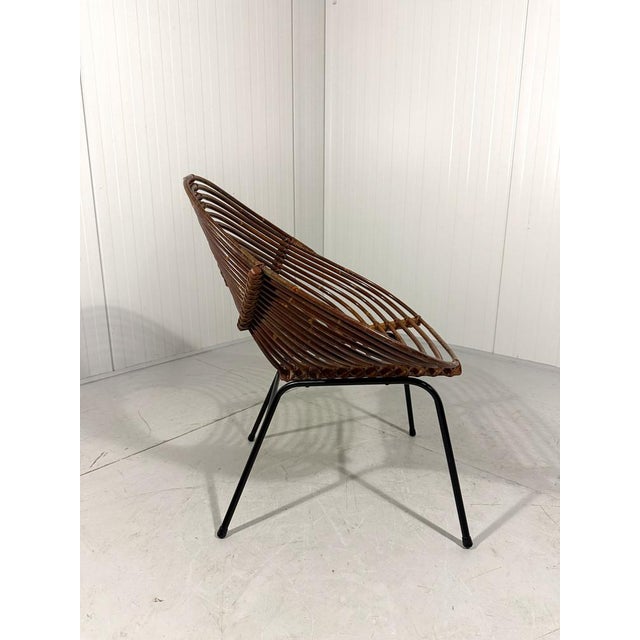 Rattan Easy Chairs attributed to Rohé Noordwolde Netherlands 1960s, Set of 2 For Sale - Image 12 of 18