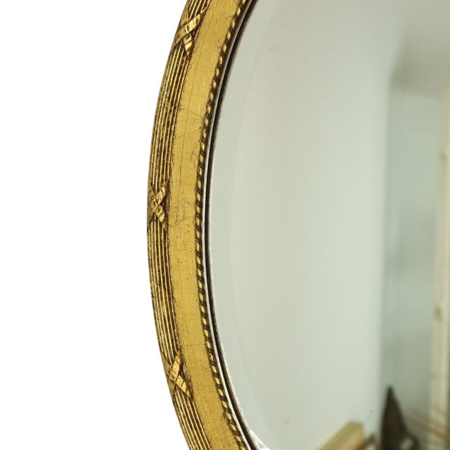 1960s Italian Crested Mirror in Gold-Colored Resin, 1960s For Sale - Image 5 of 18