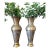 Pair of Large Mid-Century Indian Etched Brass Vases For Sale