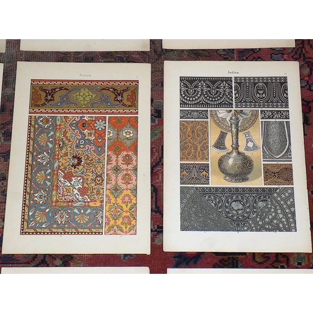 Mid 19th Century Antique 19th Century Folio Size Ornamental Design Lithographs - Set of 9 For Sale - Image 5 of 9