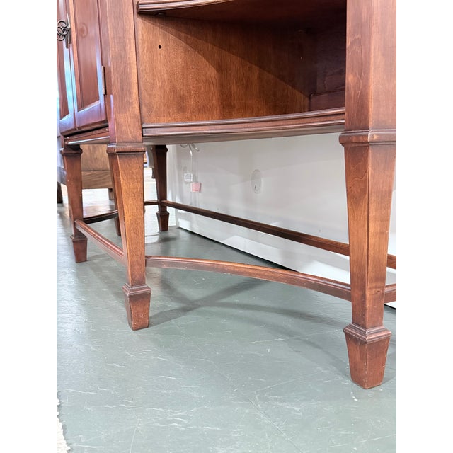 Late 20th Century Nichols & Stone Williamsburg Sideboard With Curved Open Shelving For Sale - Image 10 of 12
