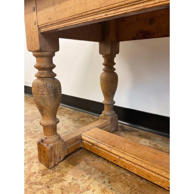 Early 20th Century Scandinavian Baroque Rustic Oak Side Table For Sale - Image 15 of 17