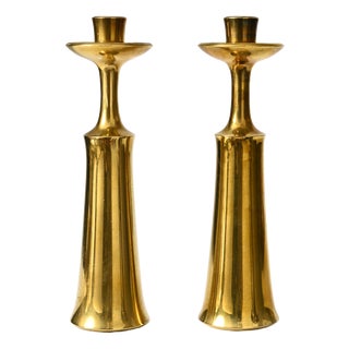 Brass Candleholders by Jens Harald Quistgaard for Dansk Designs, 1960s, Set of 2 For Sale