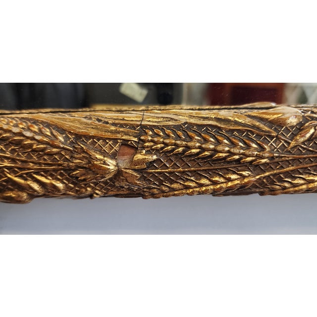 Antique Dutch Giltwood Faux Bamboo Repousse Wall Mirror For Sale - Image 13 of 15