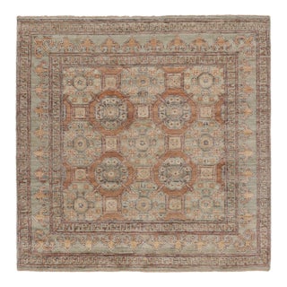 Contemporary Khotan Style Square Rug, With Geometric Design, by Rug & Kilim, India For Sale