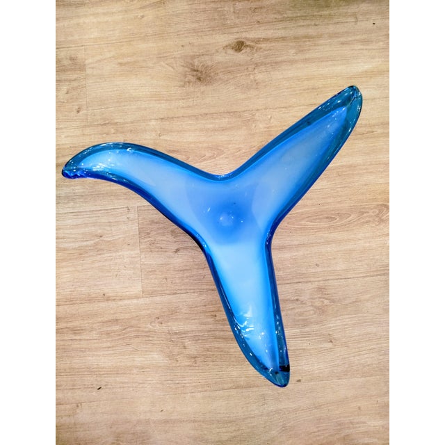 Large Blue Glass Vase, Spain, 1960s For Sale - Image 4 of 6