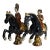 Chinese Tang-Style Sancai Glazed Horse and Rider Figurines - Pair For Sale