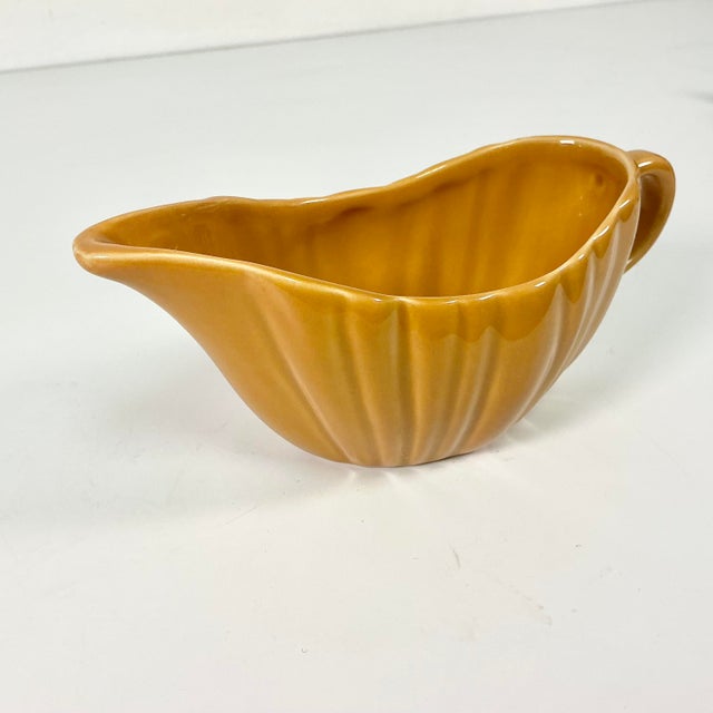 Ceramic 1990s Vintage Portuguese Majolica Ceramic Pumpkin Gravy Sauce Boat, Halloween & Thanksgiving For Sale - Image 7 of 12